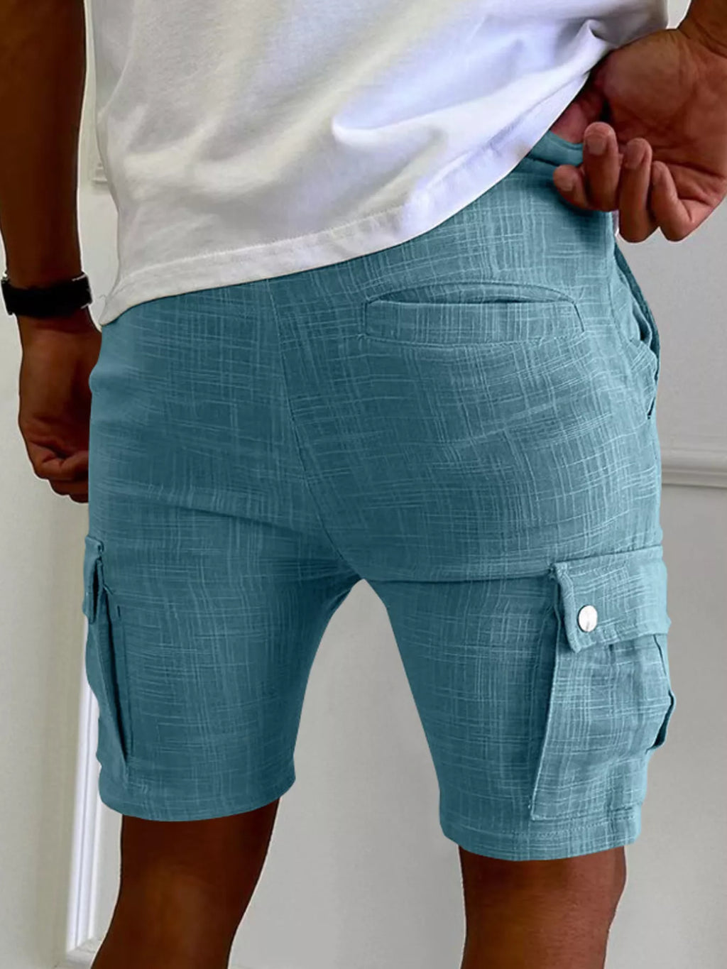 Men's Full Size Drawstring Casual Cargo Shorts Plus Size