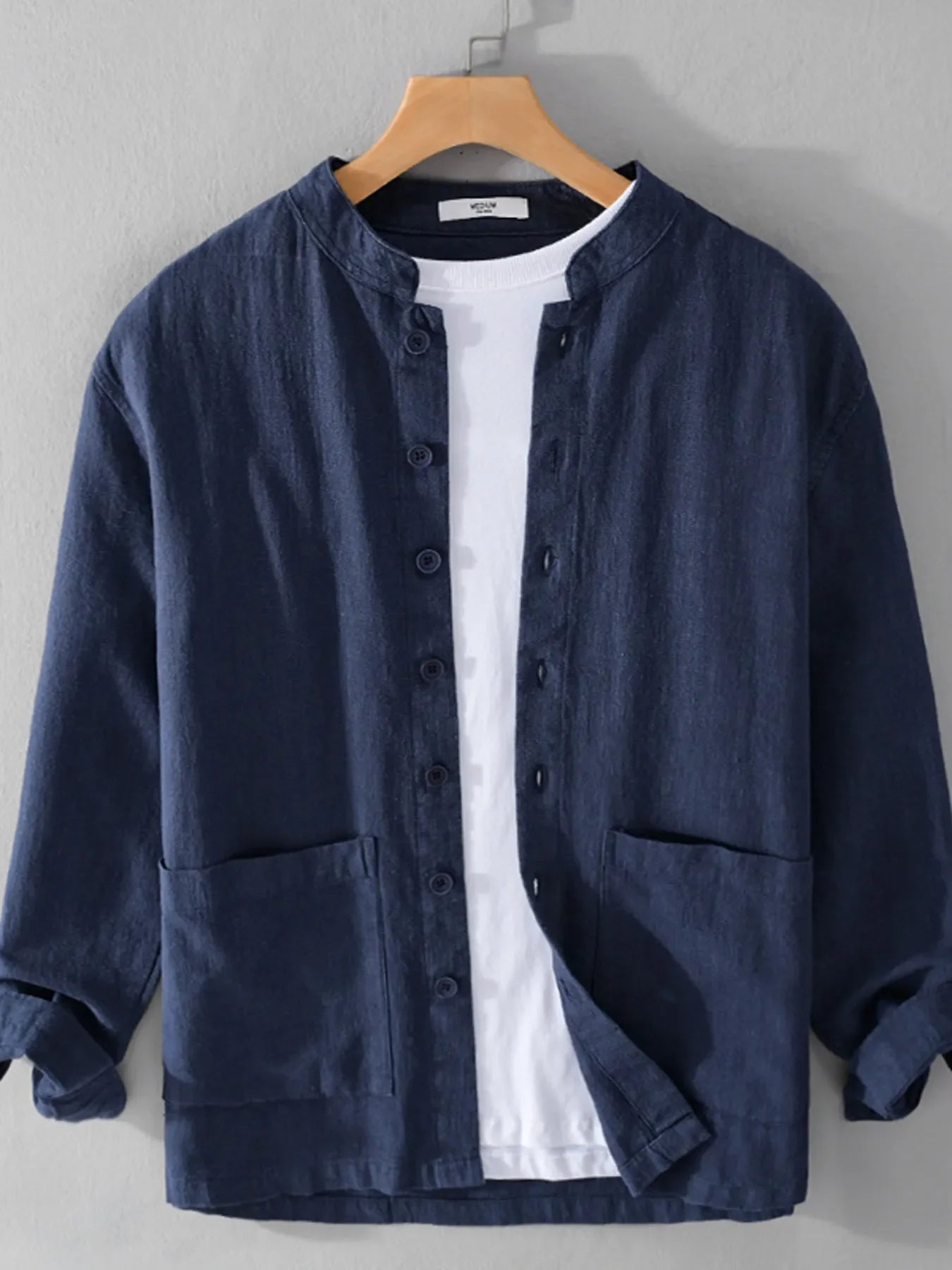 Men's Plus Size Button Up Long Sleeve Shirt