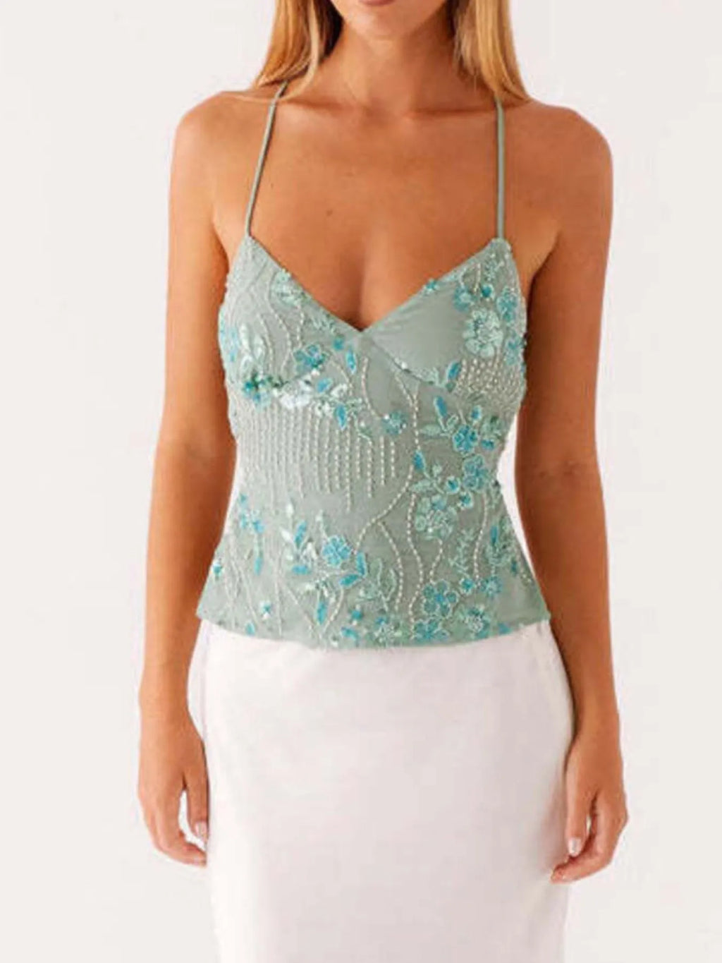 Crisscross Back V-Neck Cami