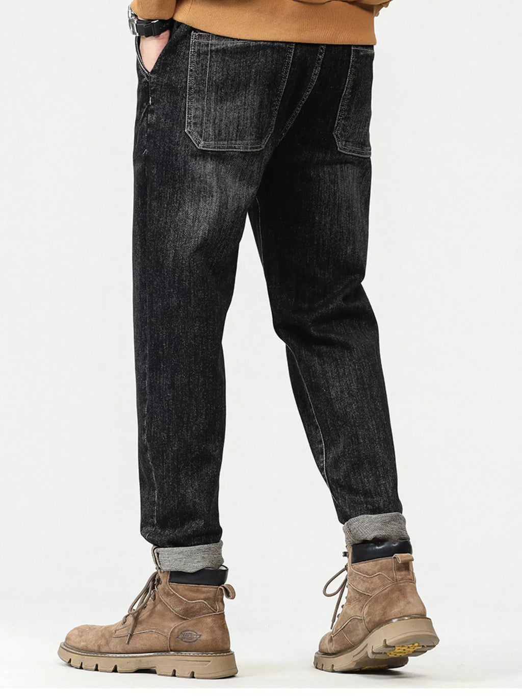 Men's Plus Size Vintage Wash Relaxed Fit Jeans