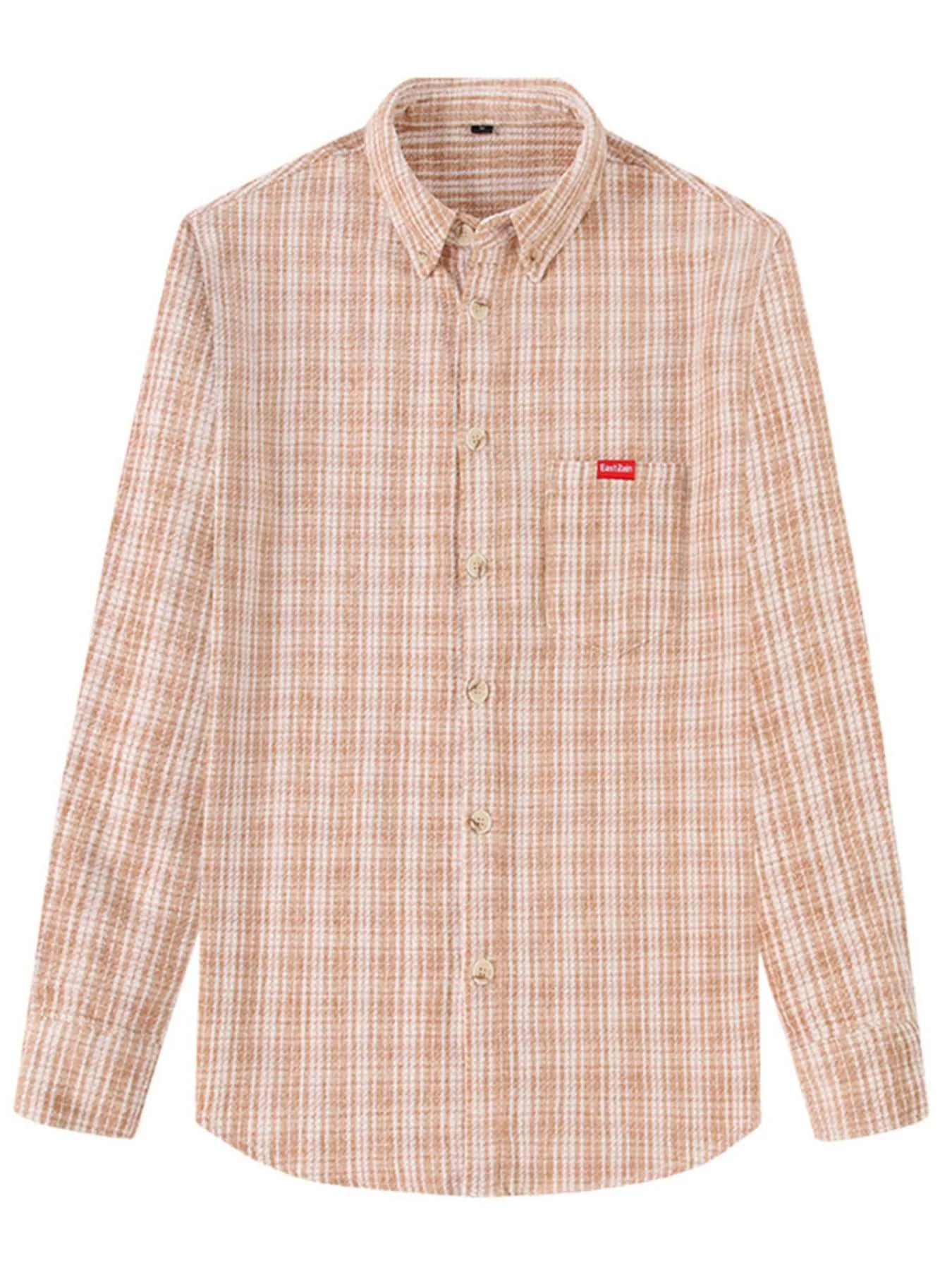Men's Full Size Casual Plaid Button Up Shirt Plus Size
