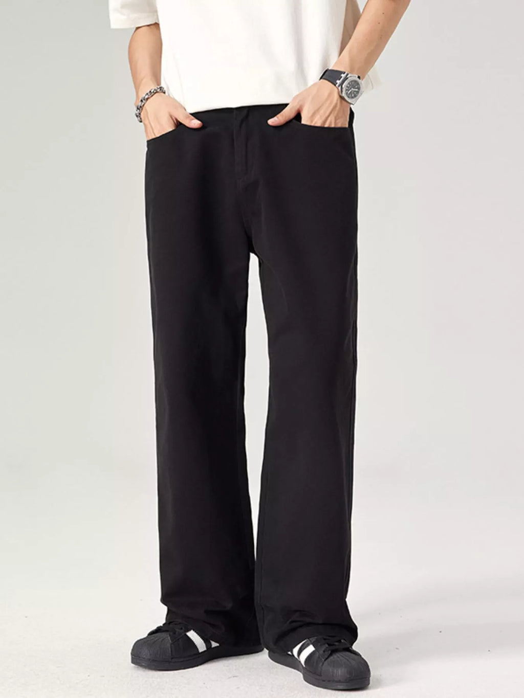Men's Plus Size Wide Leg Pants