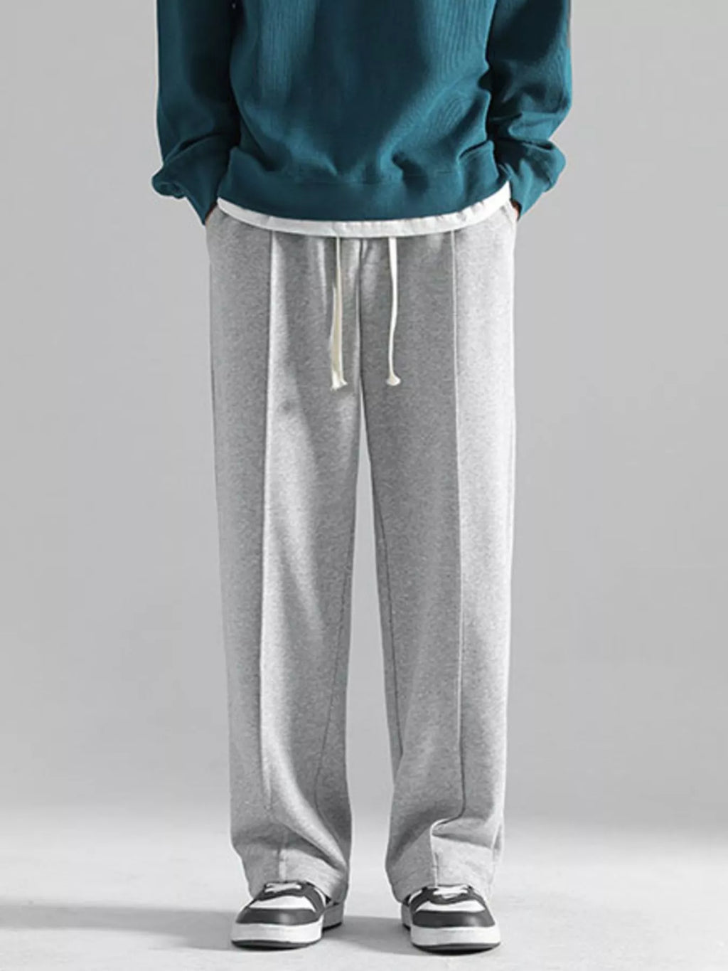 Men's Plus Size Casual Wide Leg Drawstring Pants