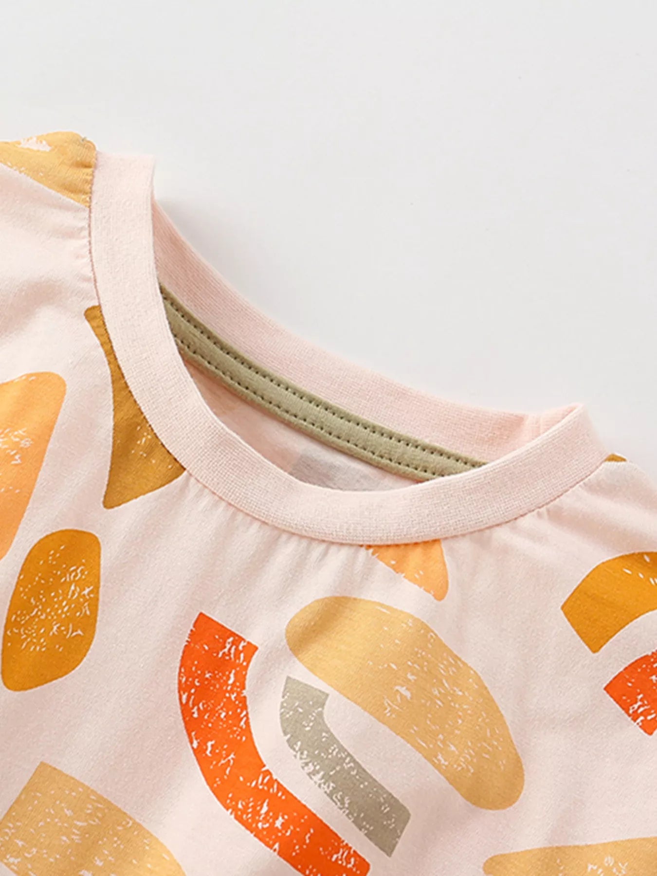 Children's Geometric Print T-Shirt & Shorts Set