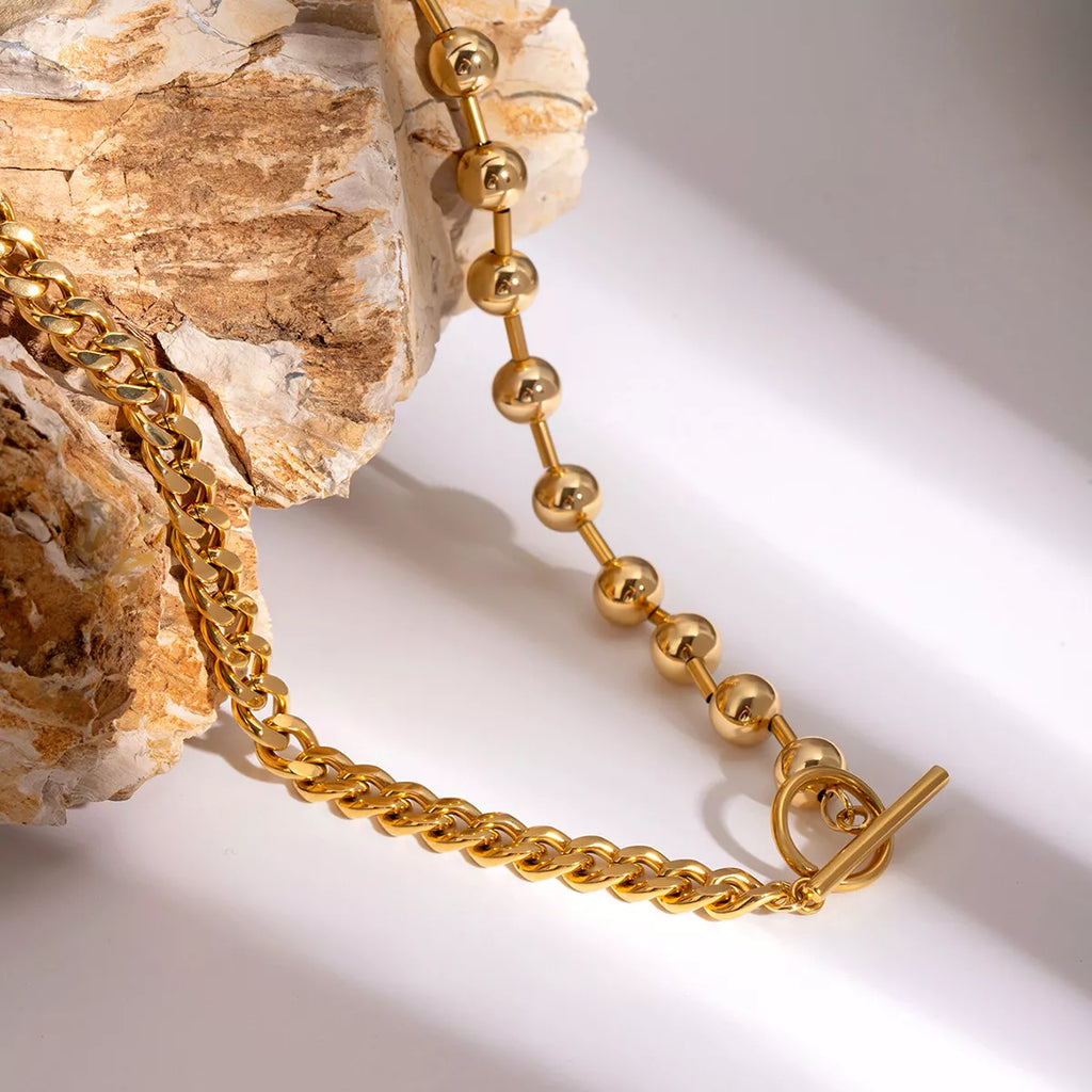 18K Gold-Plated Toggle Clasp Necklace