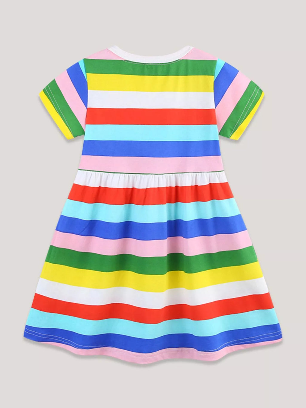 Children's Striped Casual Short Sleeve Dress