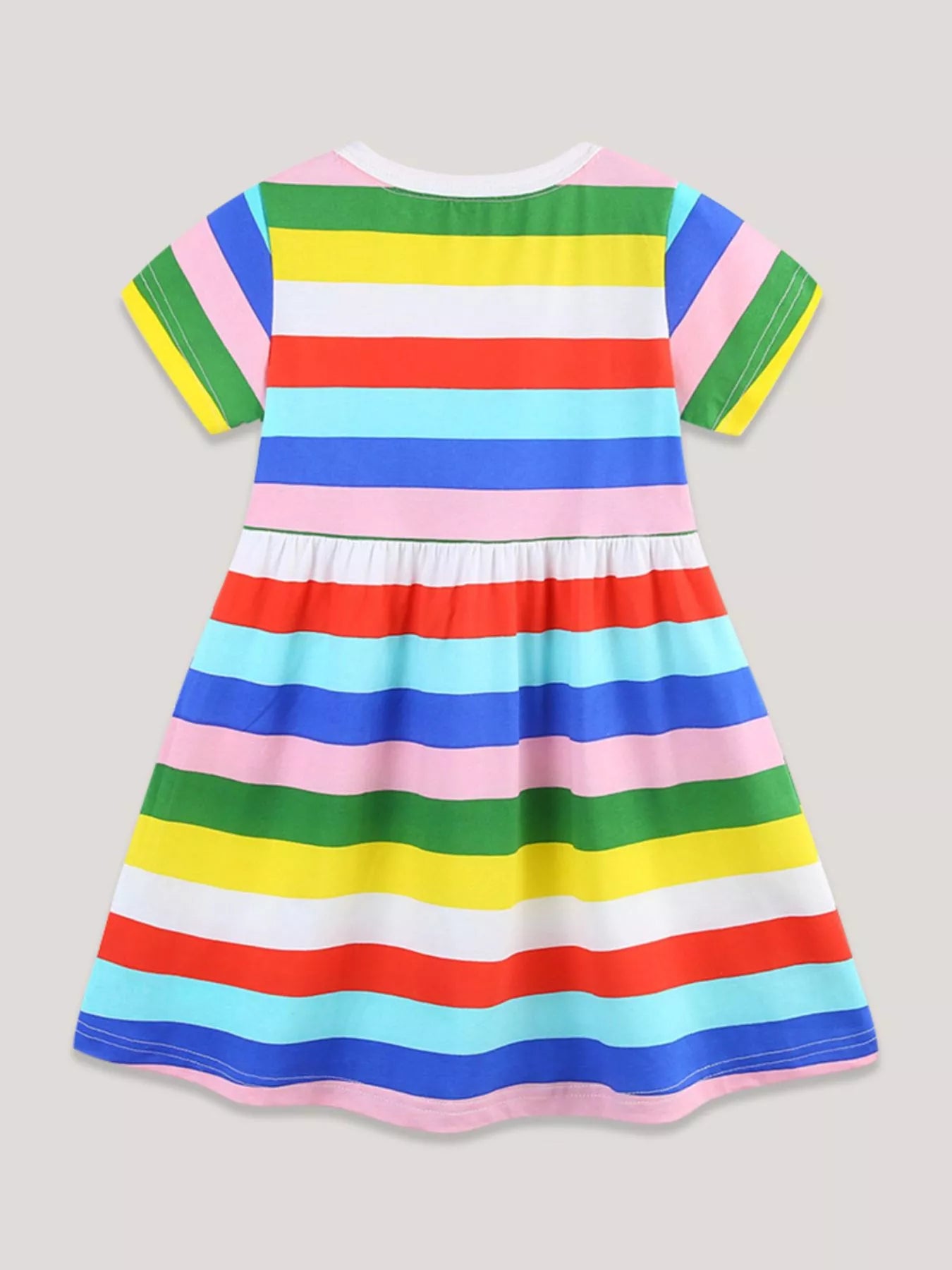 Children's Striped Casual Short Sleeve Dress