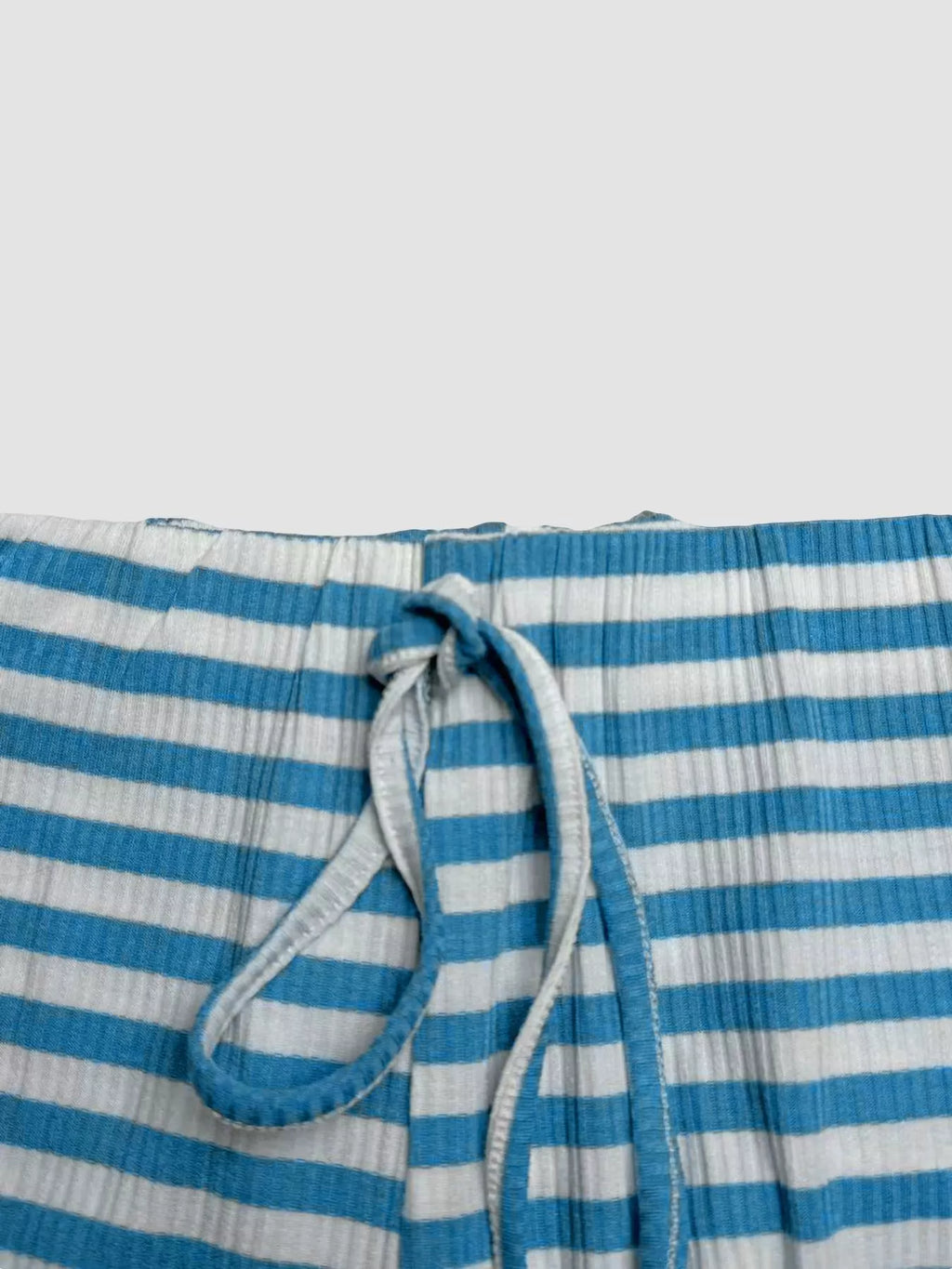 Striped Long Sleeve Crop Top & Wide Leg Pants Set