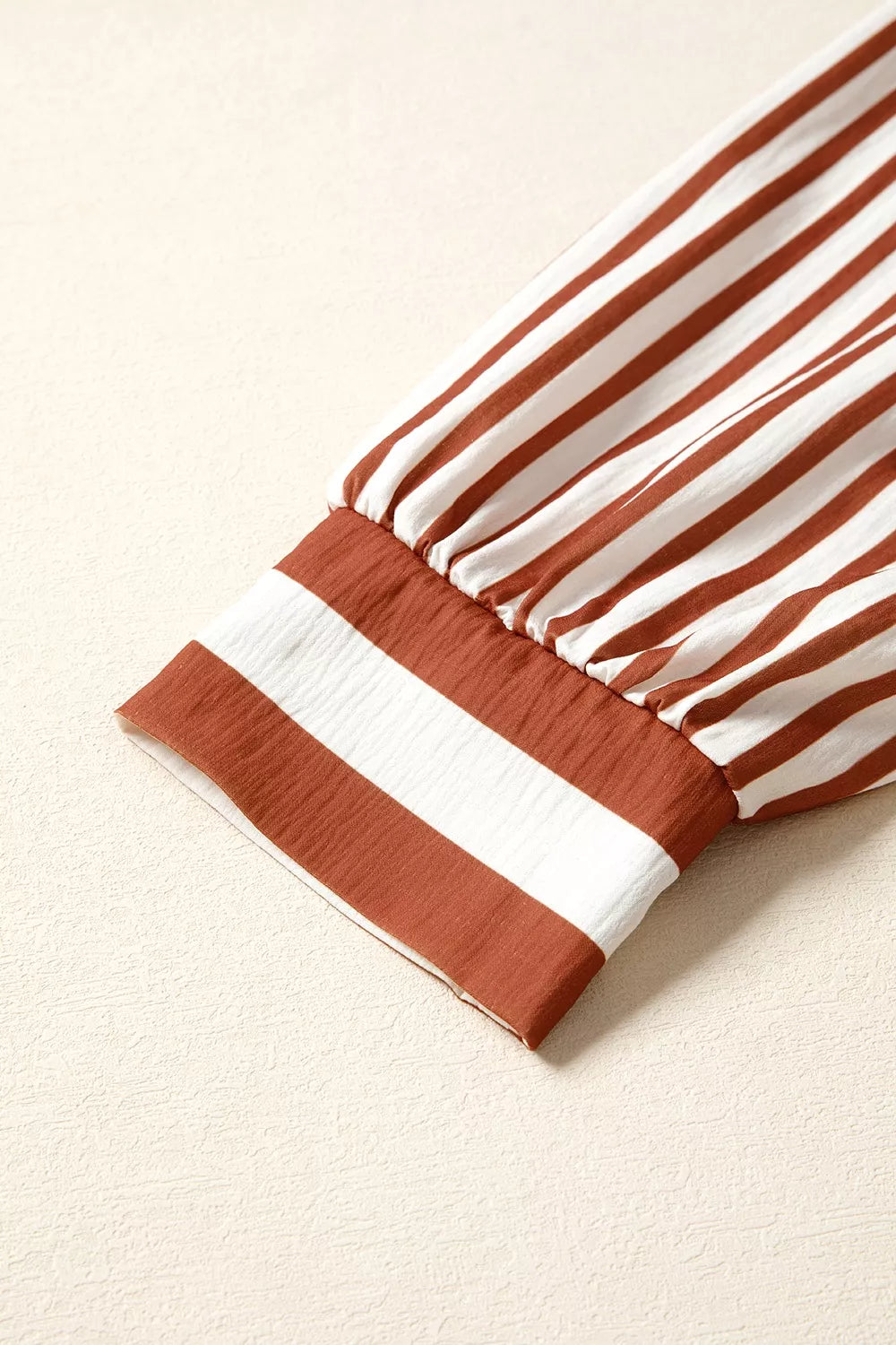 Stripe Babydoll Long Sleeve Blouse