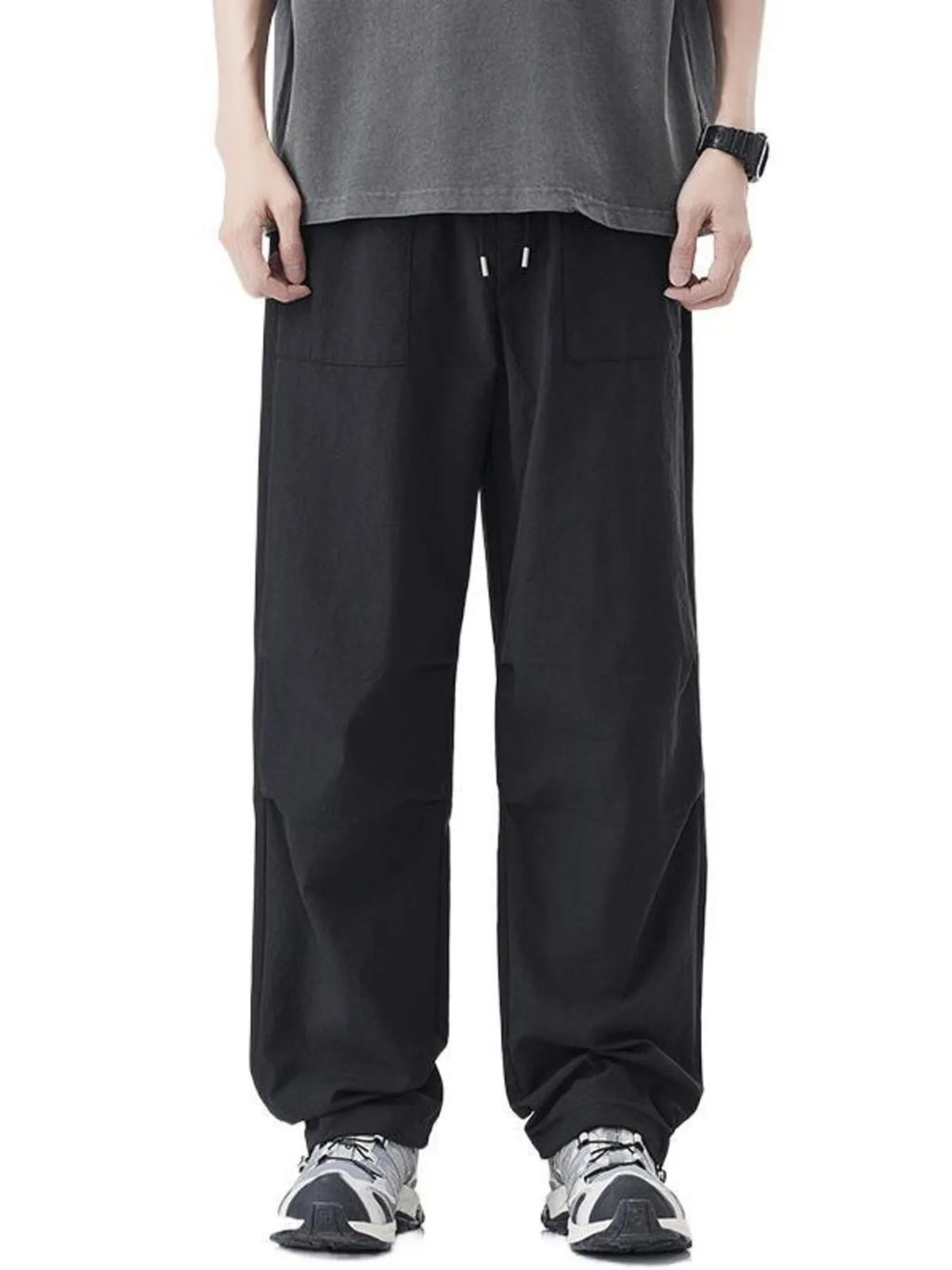 Men's Drawstring Wide Leg Pants