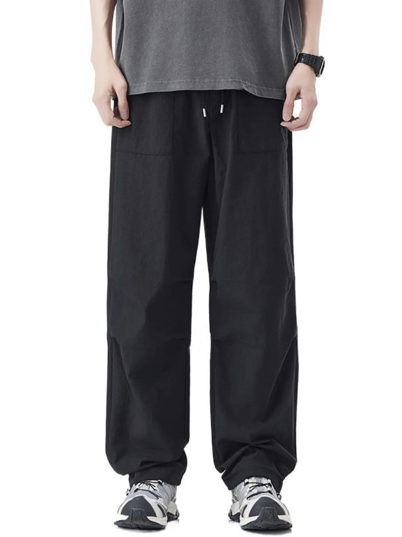 Men's Drawstring Wide Leg Pants