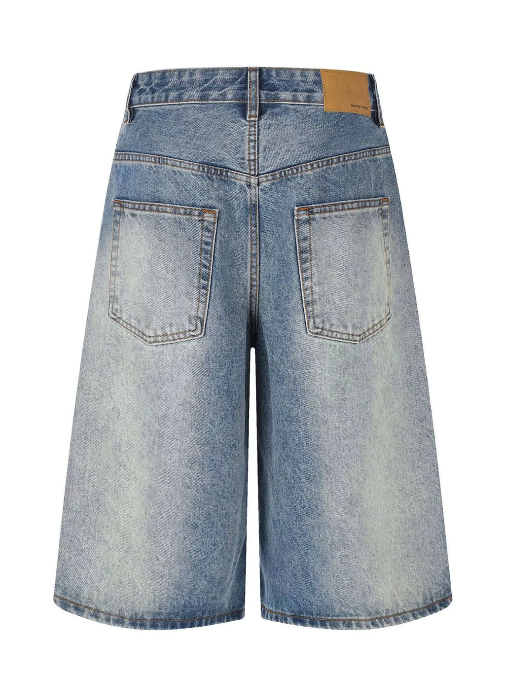 Men's Vintage Wash Wide Leg Denim Capris