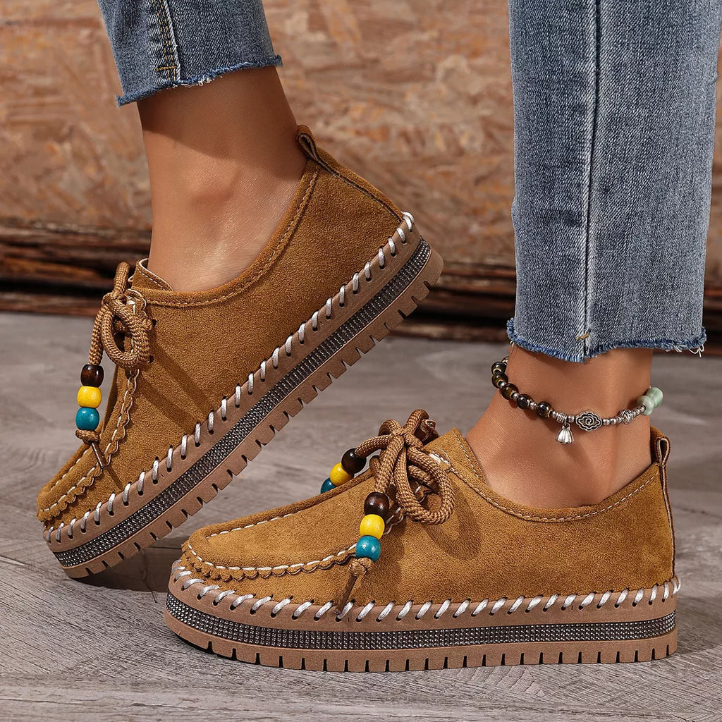 Round Toe Platform Loafers