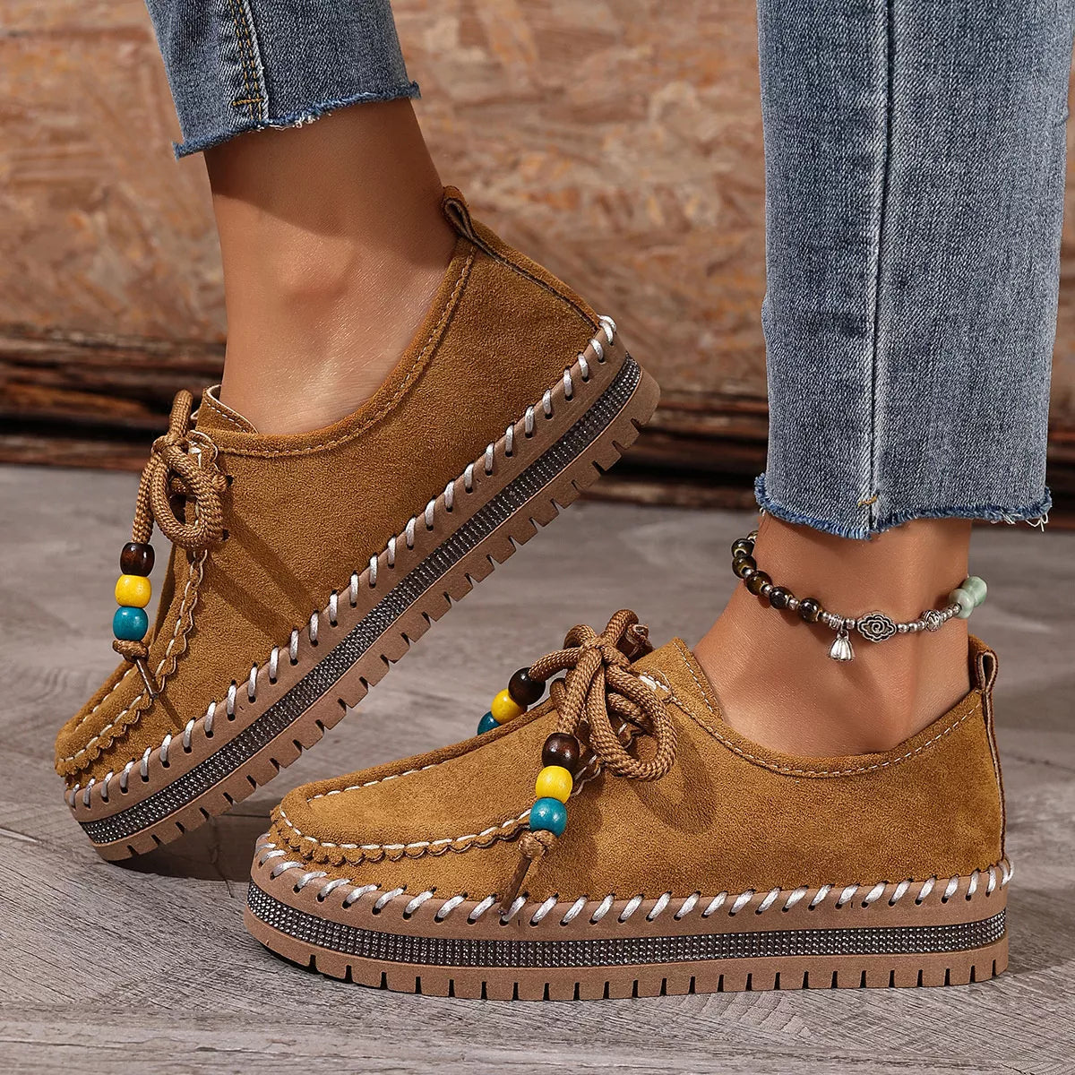 Round Toe Platform Loafers