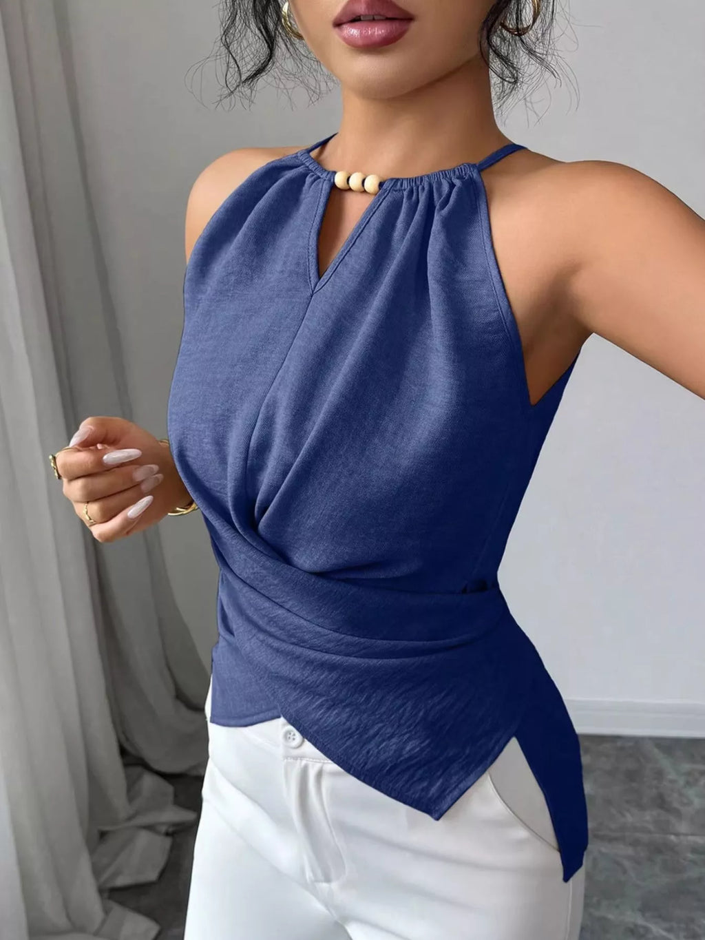 Halter Neck Crisscross Cami