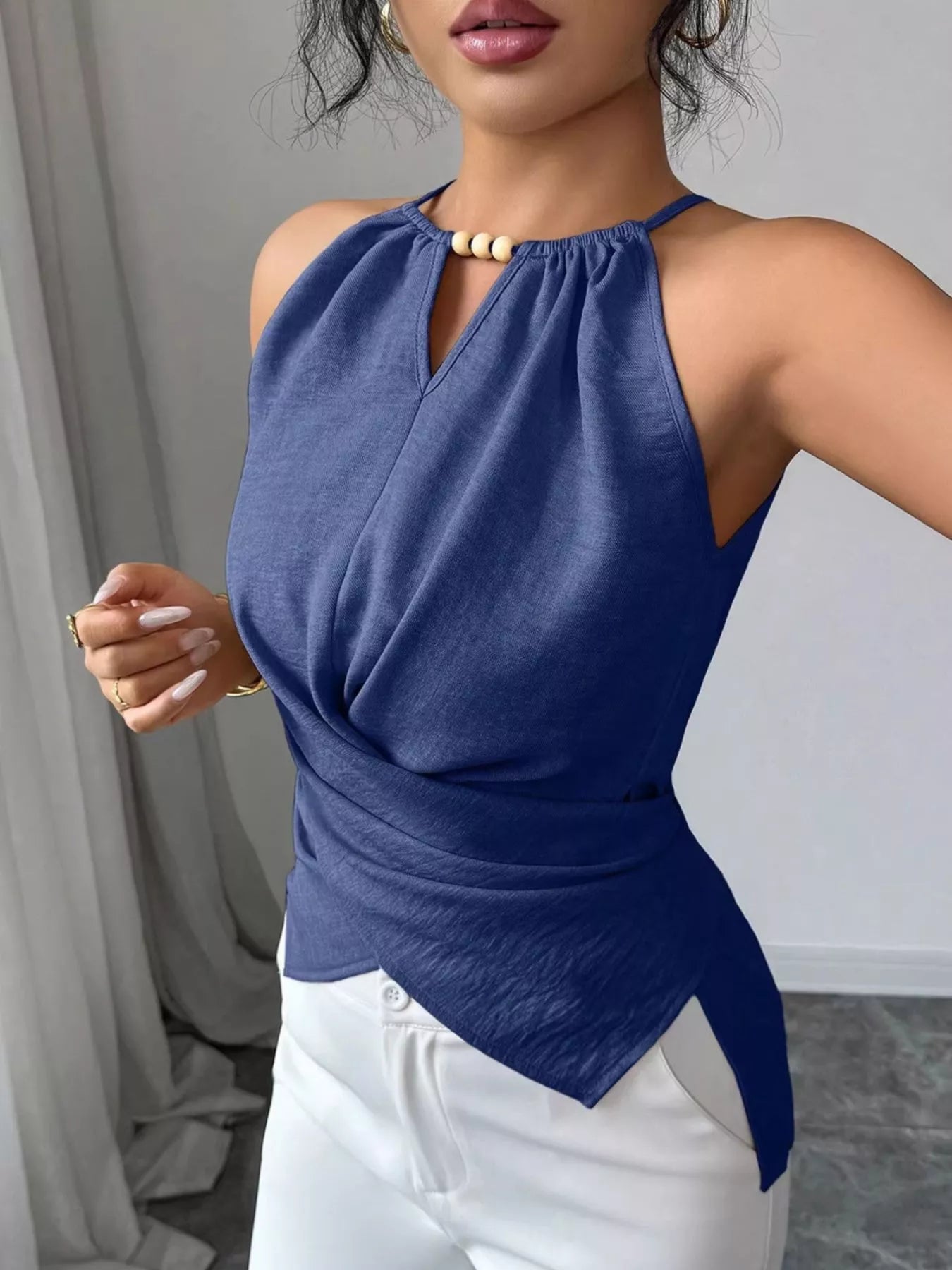 Halter Neck Crisscross Cami