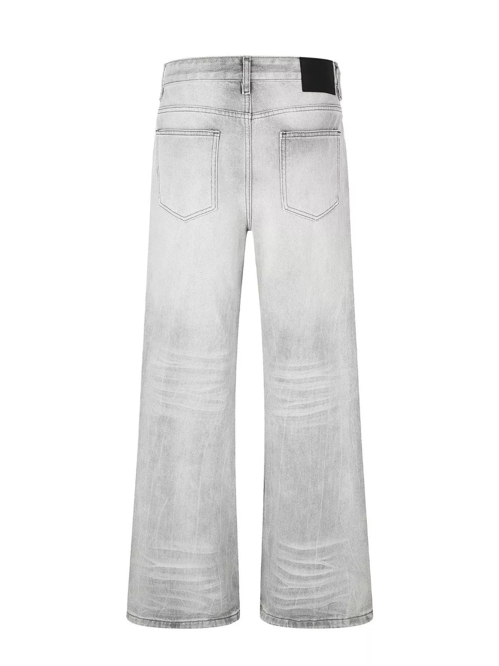Men's Full Size Vintage Wash Wide Leg Jeans Plus Size