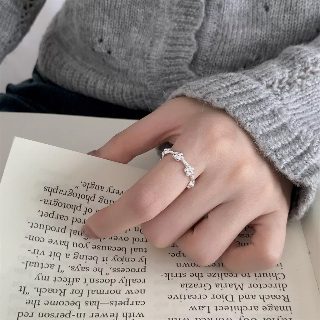 925 Sterling Silver Flower Ring