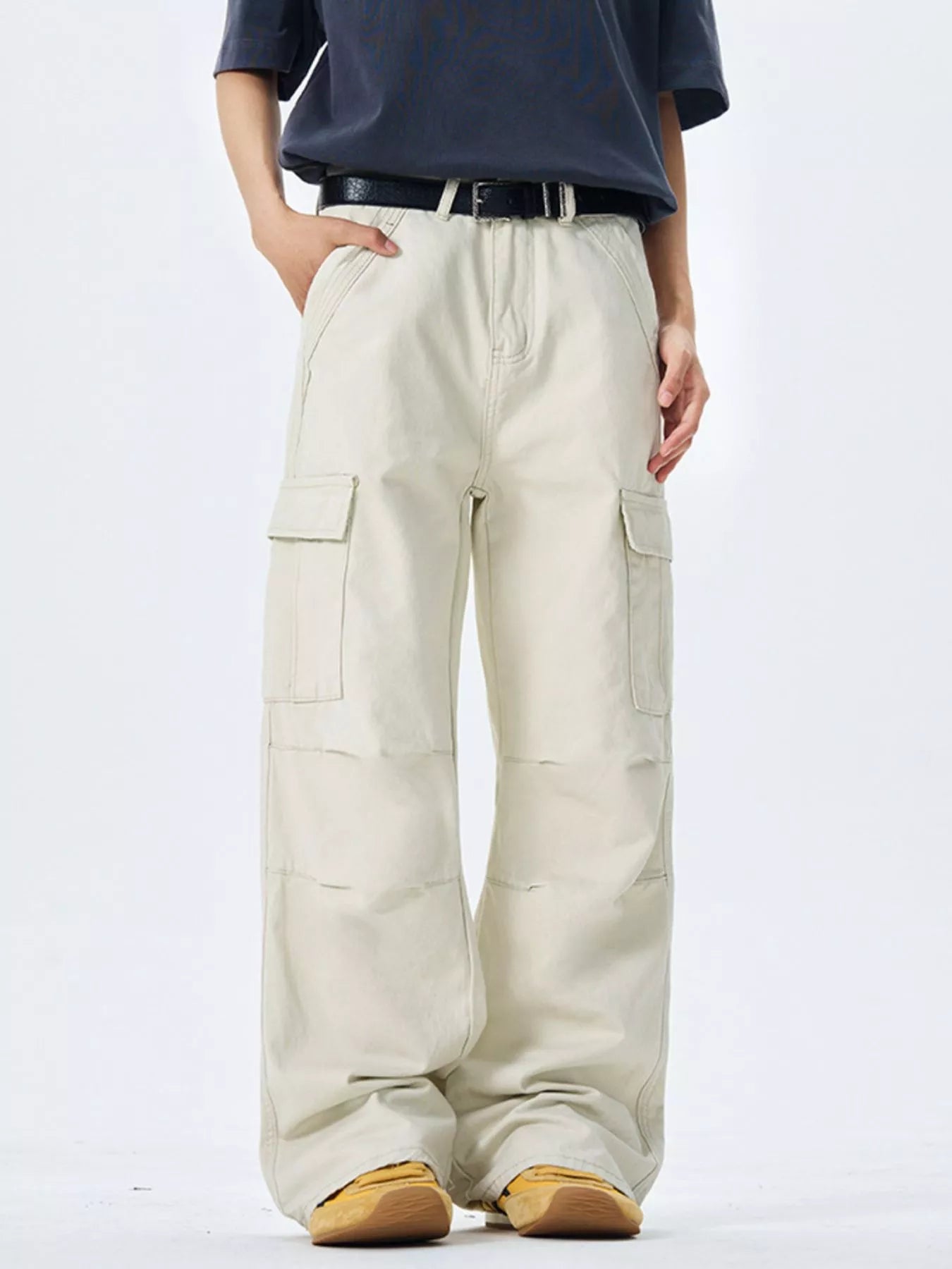 Men's Full Size Wide Leg Cargo Pants Plus Size