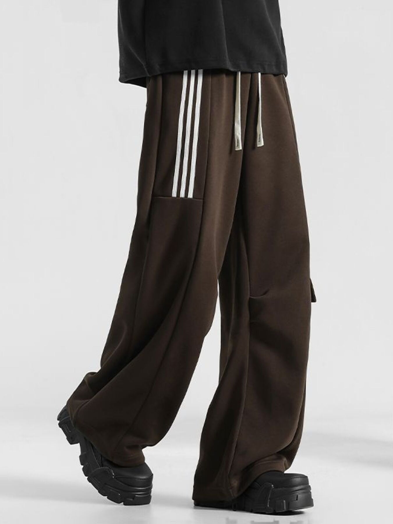 Men's Plus Size Striped Loose-Fit Casual Pants