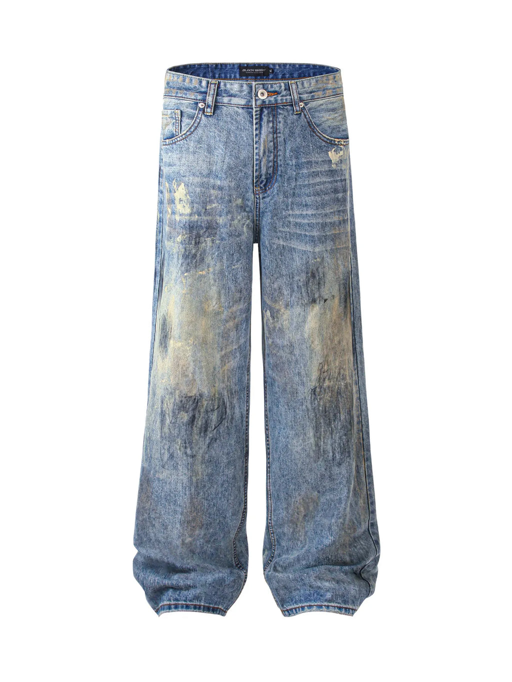 Men's Washed Wide-Leg Baggy Jeans