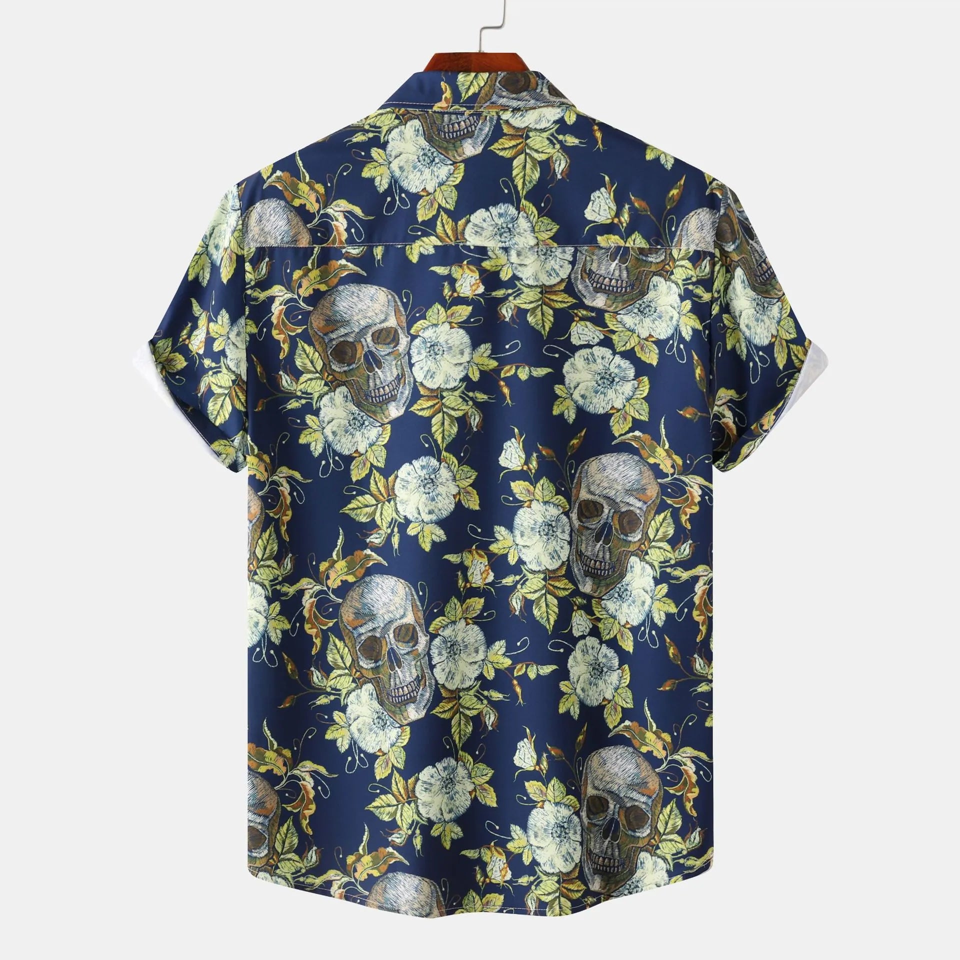Men's Full Size Printed Short Sleeve Casual Shirt Plus Size