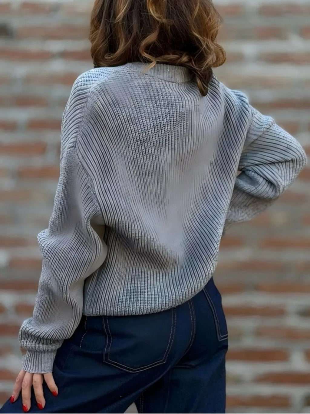 Full Size V-Neck Button-Up Knit Cardigan Plus Size