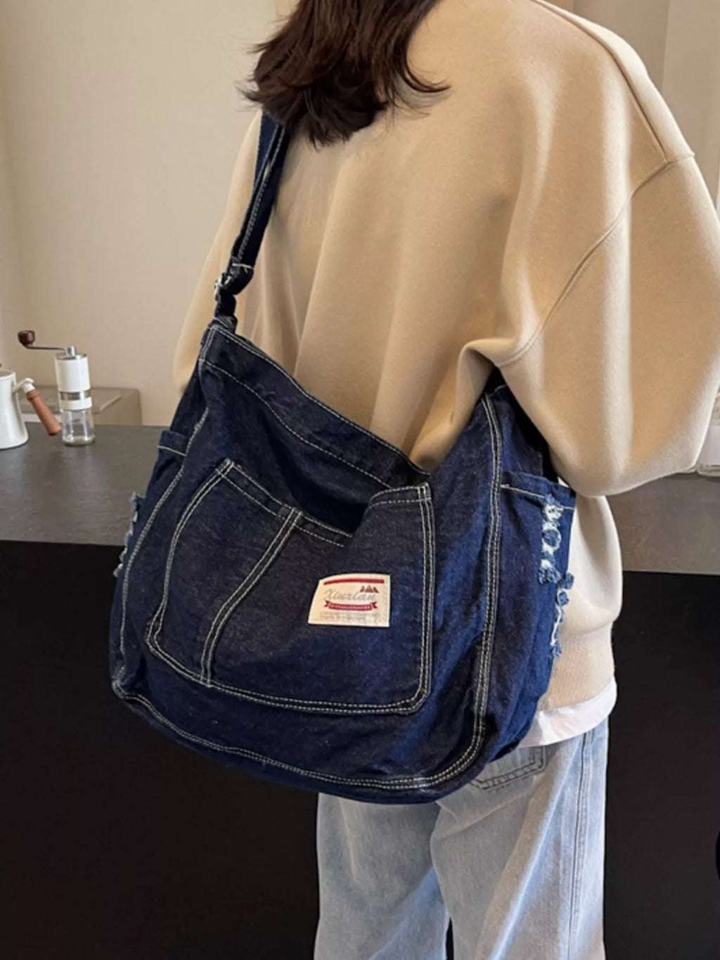 Casual Denim Crossbody Bag
