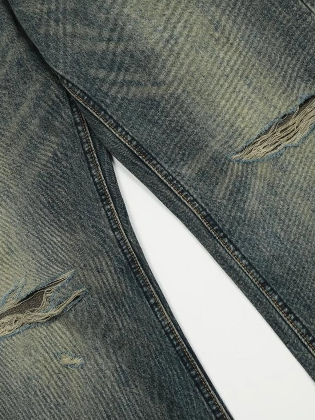 Men's Vintage Distressed Flare Jeans