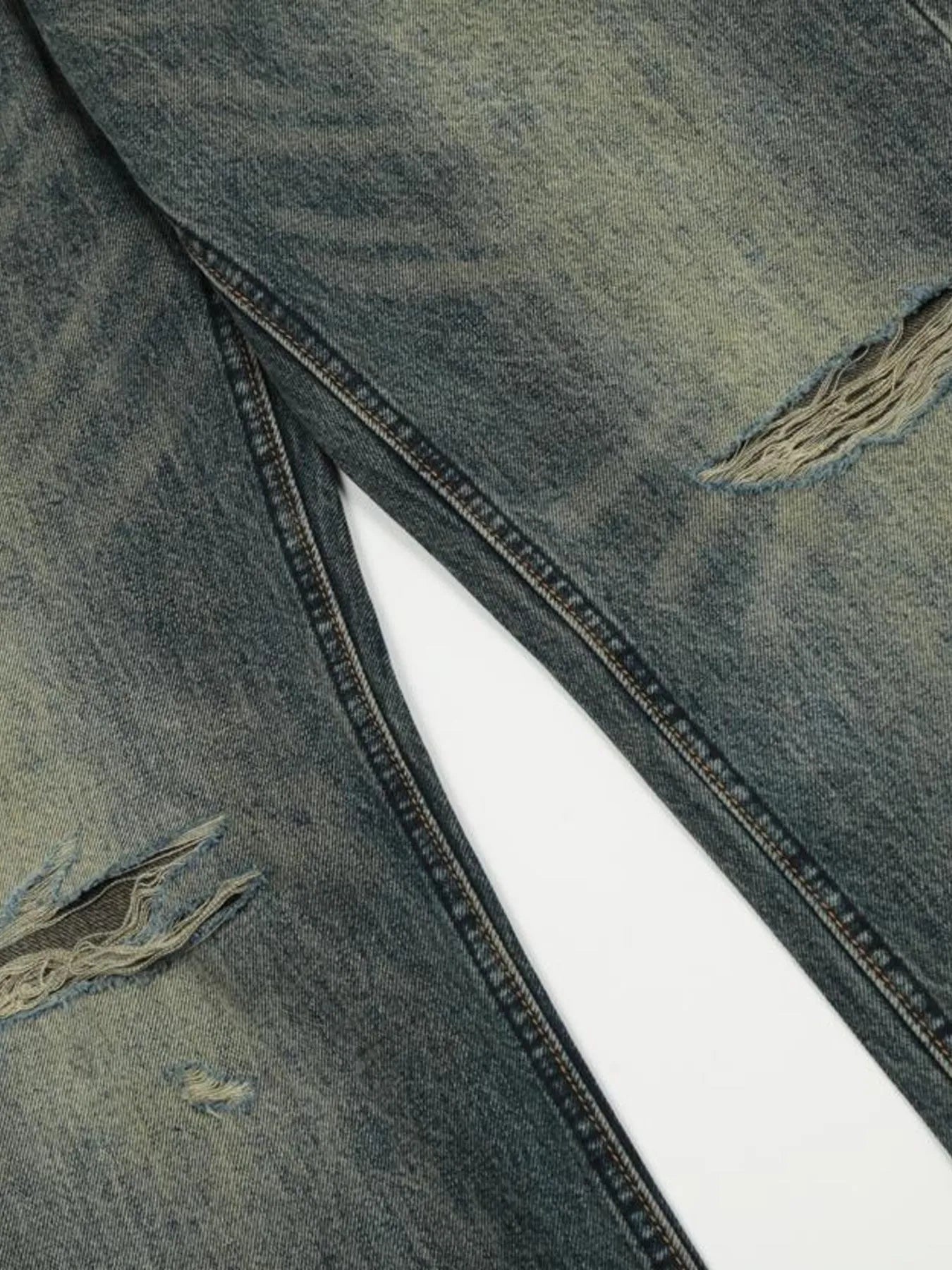 Men's Vintage Distressed Flare Jeans