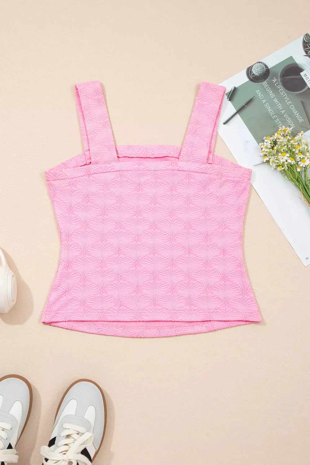 Textured Square Neck Tank