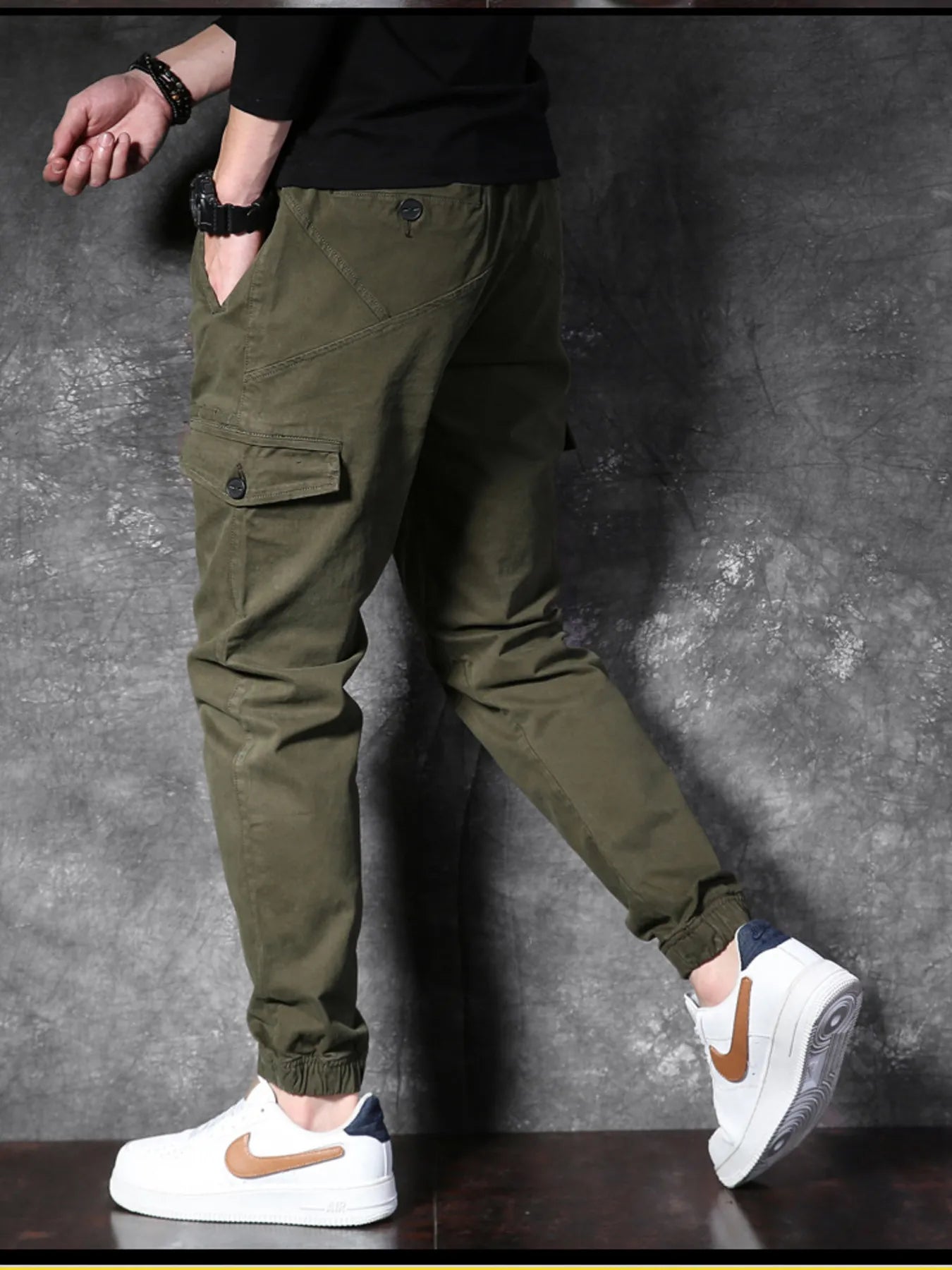 Men's Cargo Pants with Drawstring