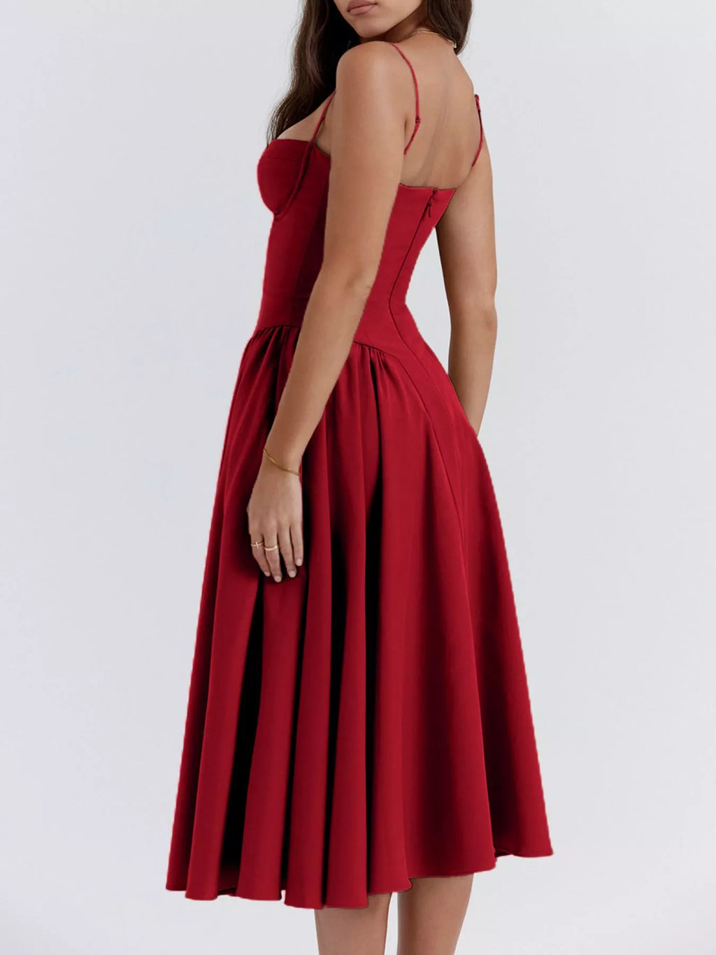 Sweetheart Neck Midi Cami Dress