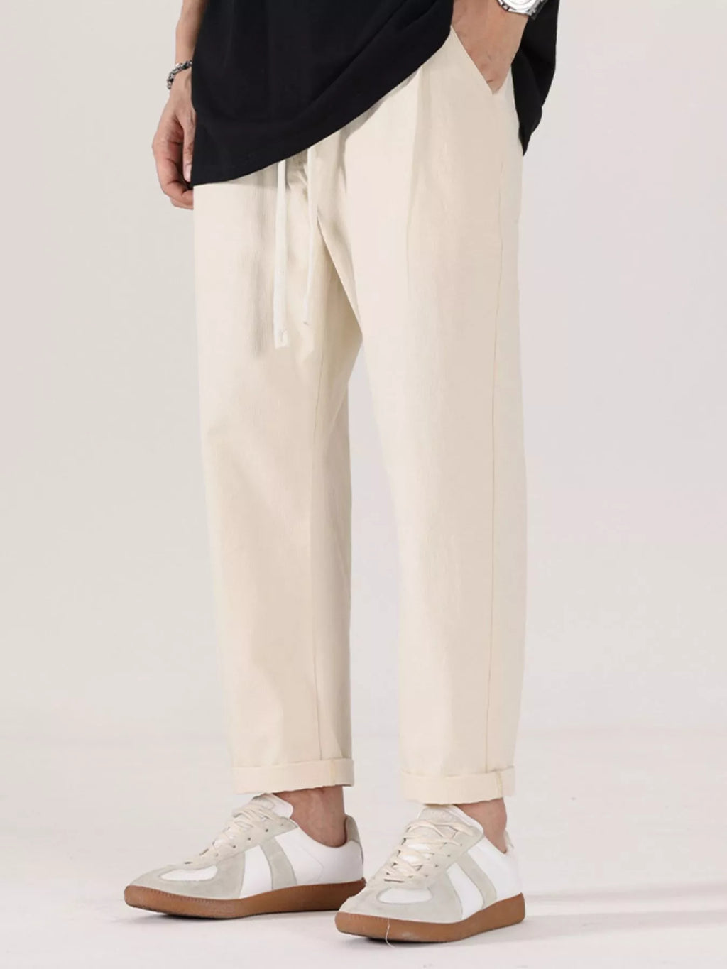 Men's Full Size Drawstring Wide Leg Pants Plus Size