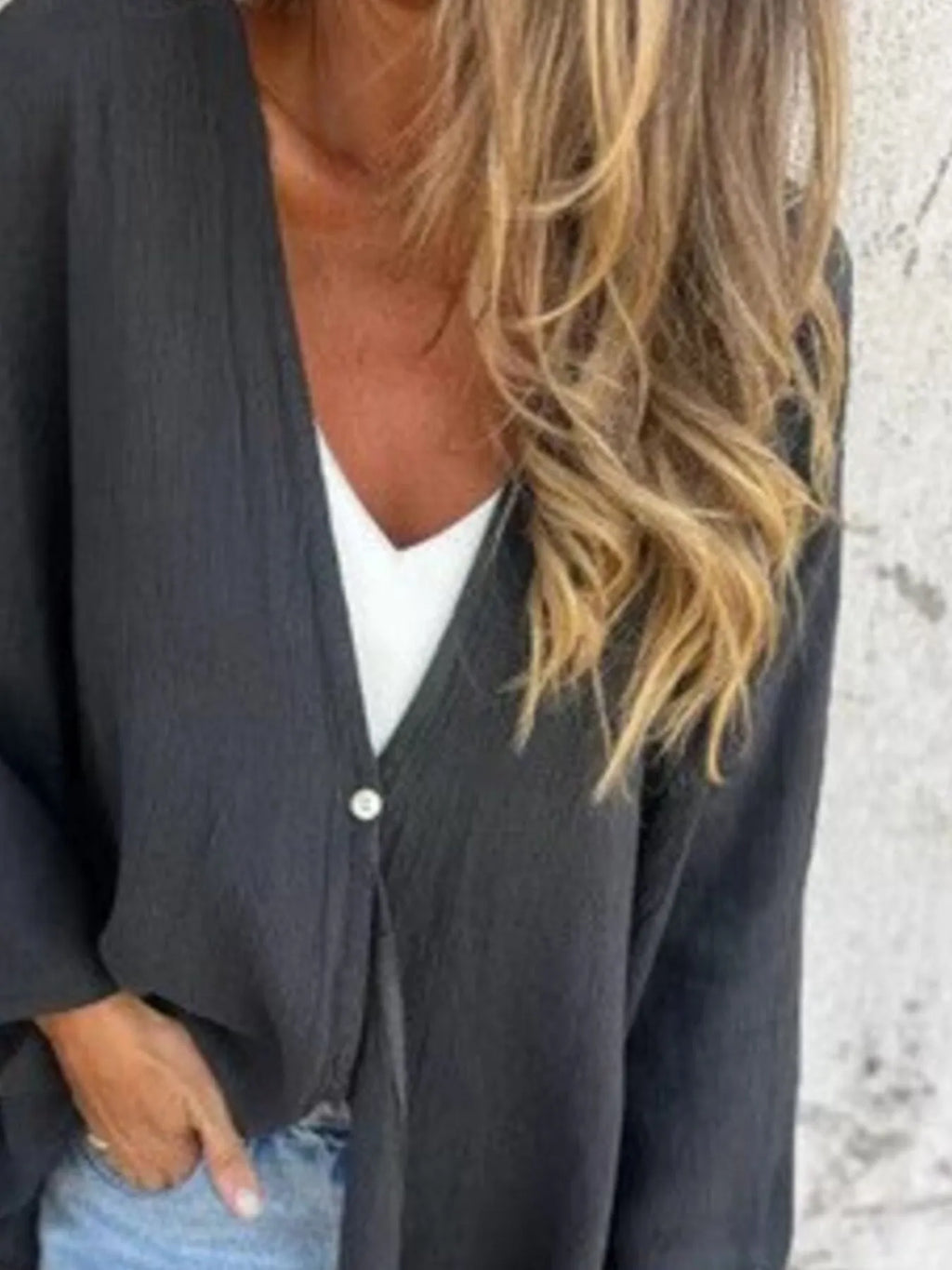Full Size Oversized Button-Up Cardigan Plus Size