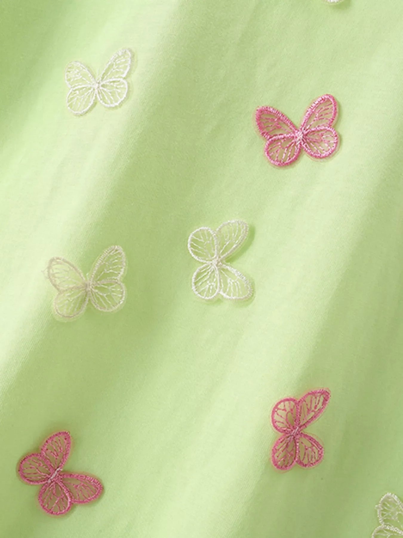 Children's Butterfly Applique Short Sleeve T-Shirt