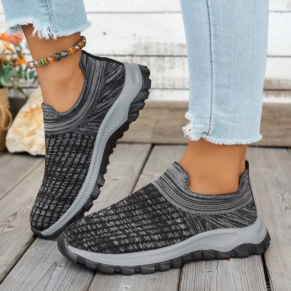 Round Toe Mesh Slip-Ons
