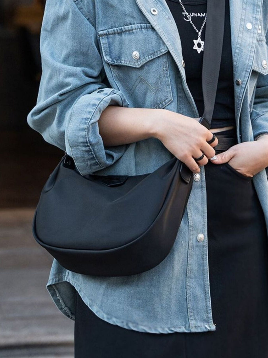 Adjustable Strap Nylon Crossbody Bag