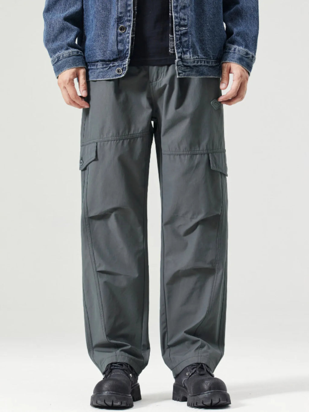 Men's Full Size Wide Leg Cargo Pants Plus Size