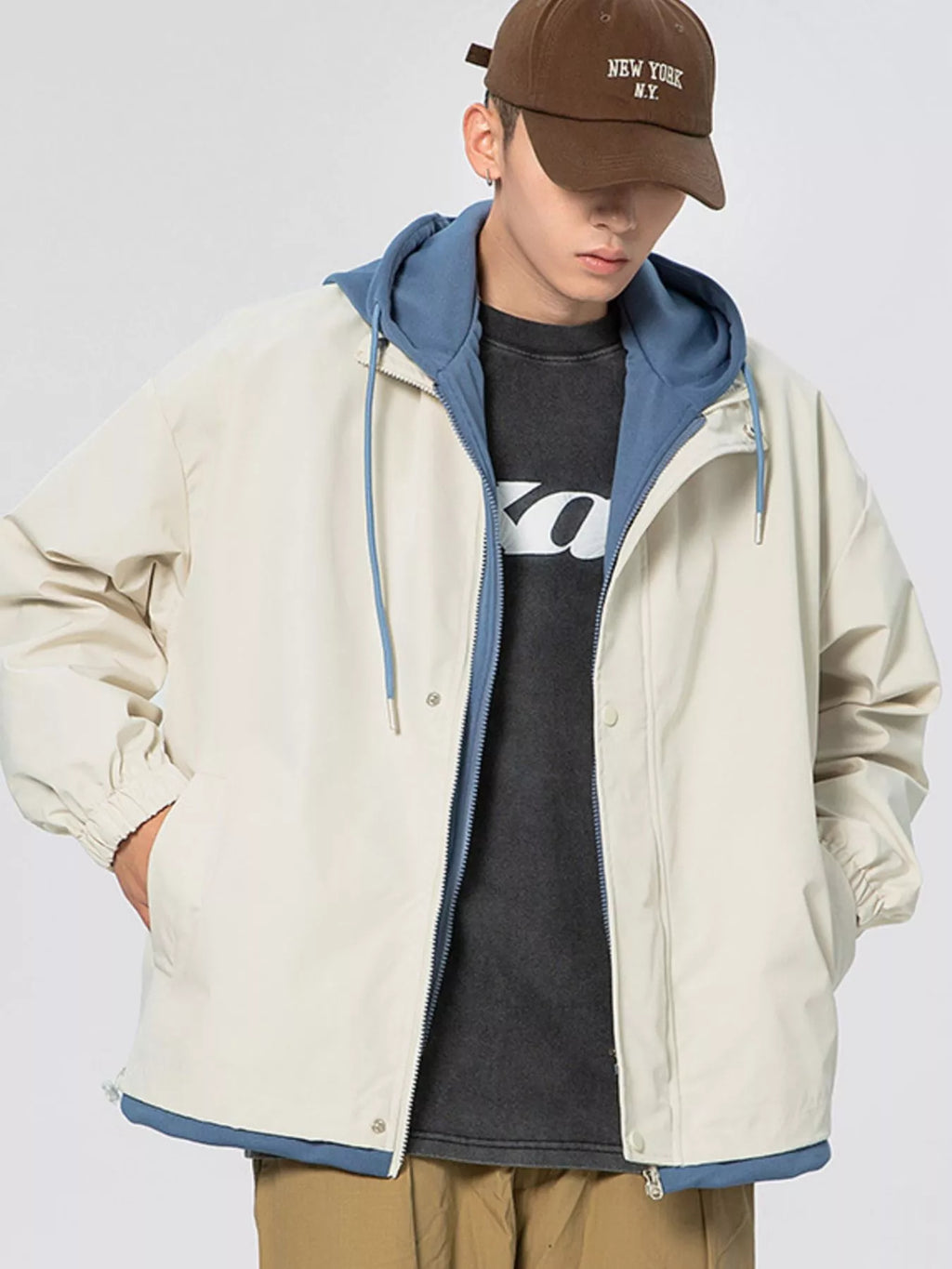 Men's Plus Size Casual Lightweight Windbreaker Jacket