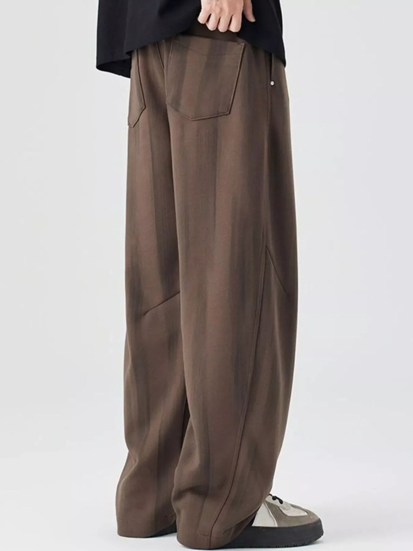 Men's Plus Size Relaxed Fit Drawstring Casual Pants