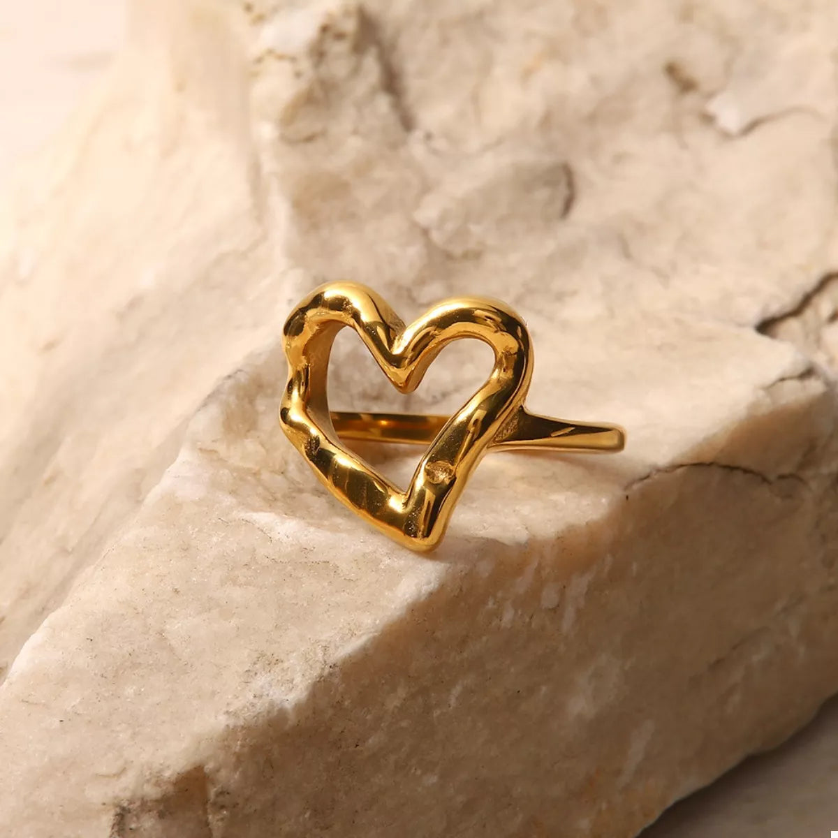 18K Gold-Plated Heart Ring