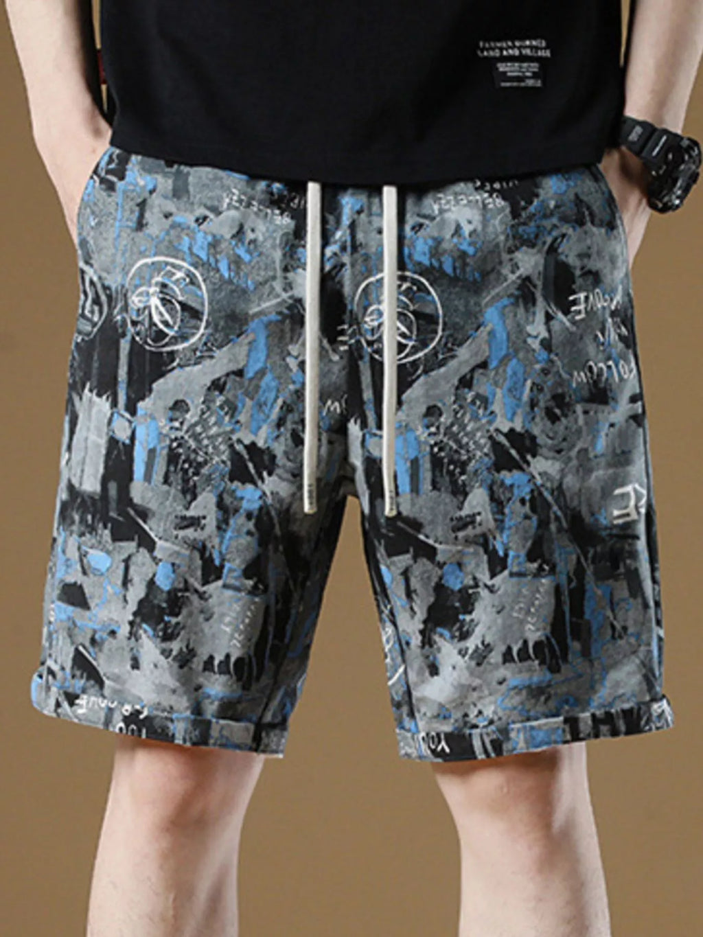Men's Plus Size Drawstring Loose Fit Shorts