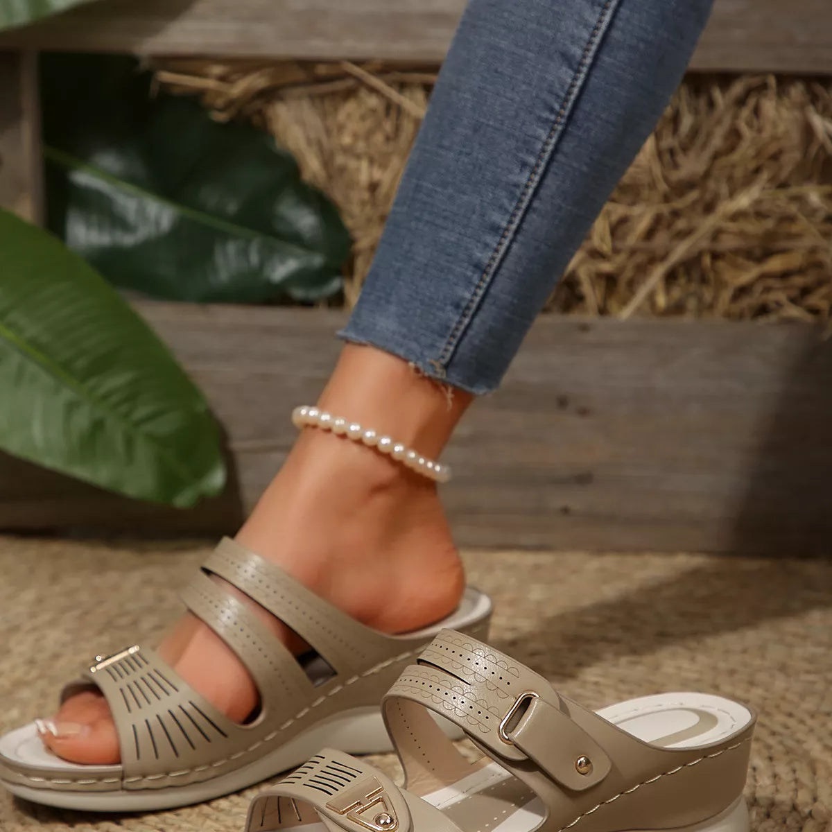 Open Toe Wedge Sandals