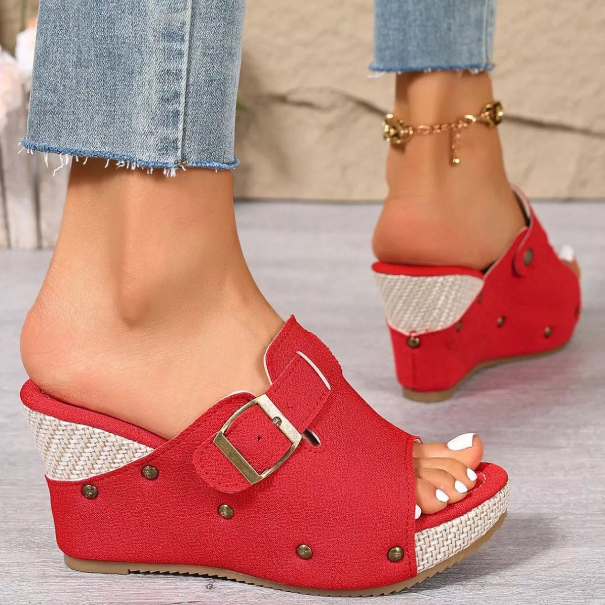 Open Toe Wedge Sandals