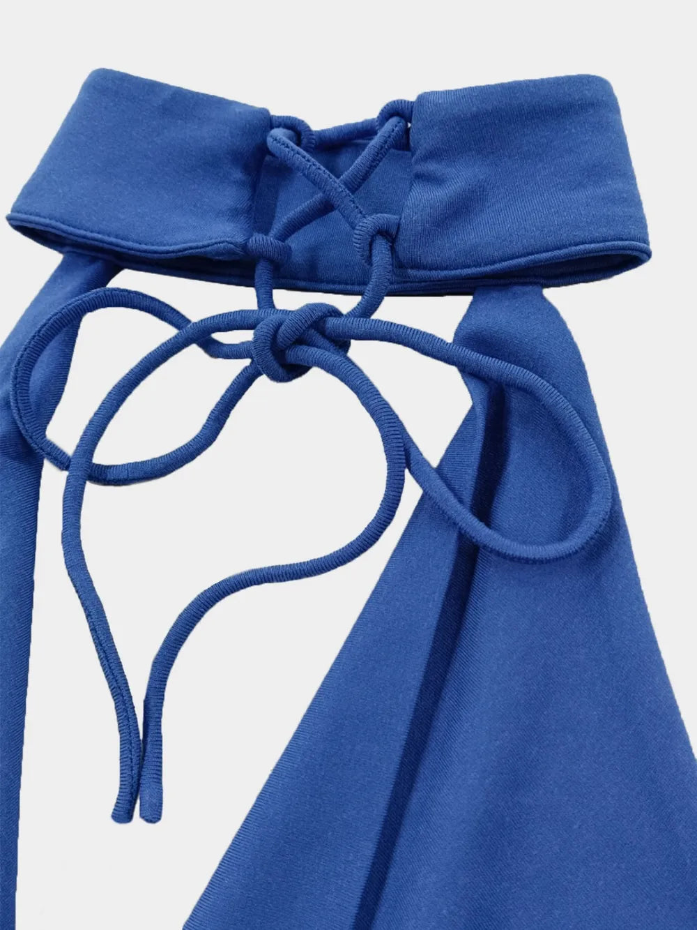 Backless Lace Up Back Sleeveless Maxi Dress