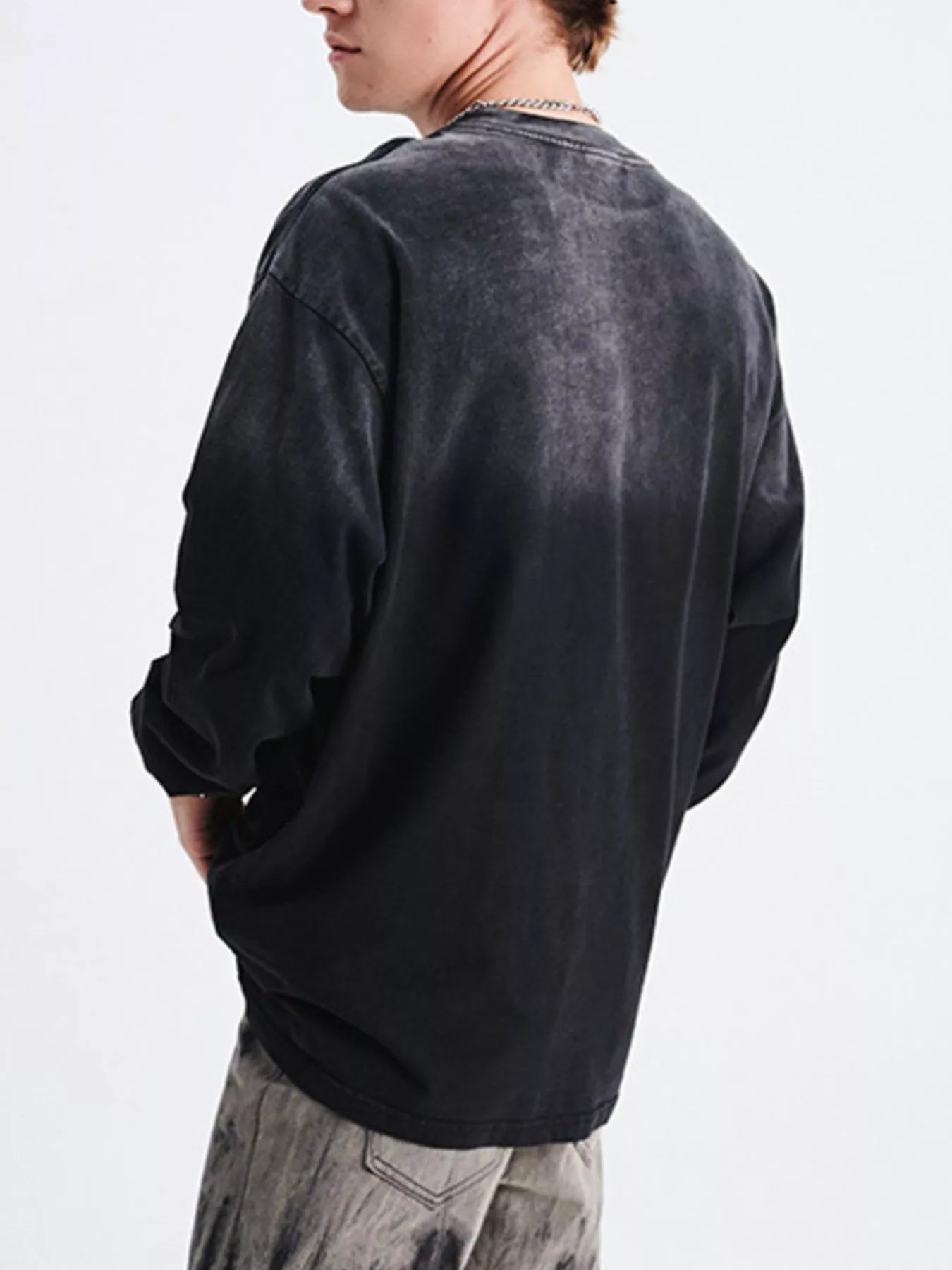 Men's Graphic Round Neck Long Sleeve T-Shirt