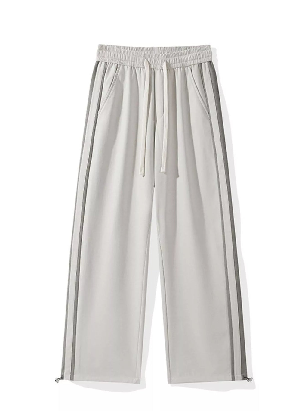 Men's Plus Size Striped Side Loose Fit Casual Pants