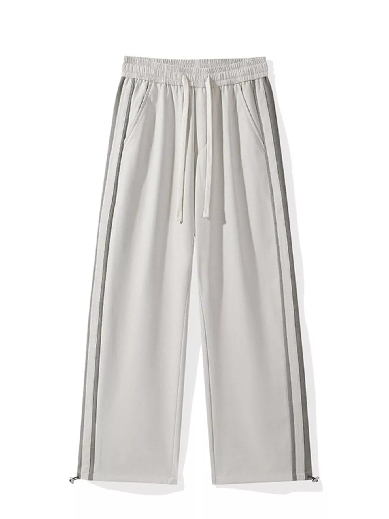 Men's Plus Size Striped Side Loose Fit Casual Pants