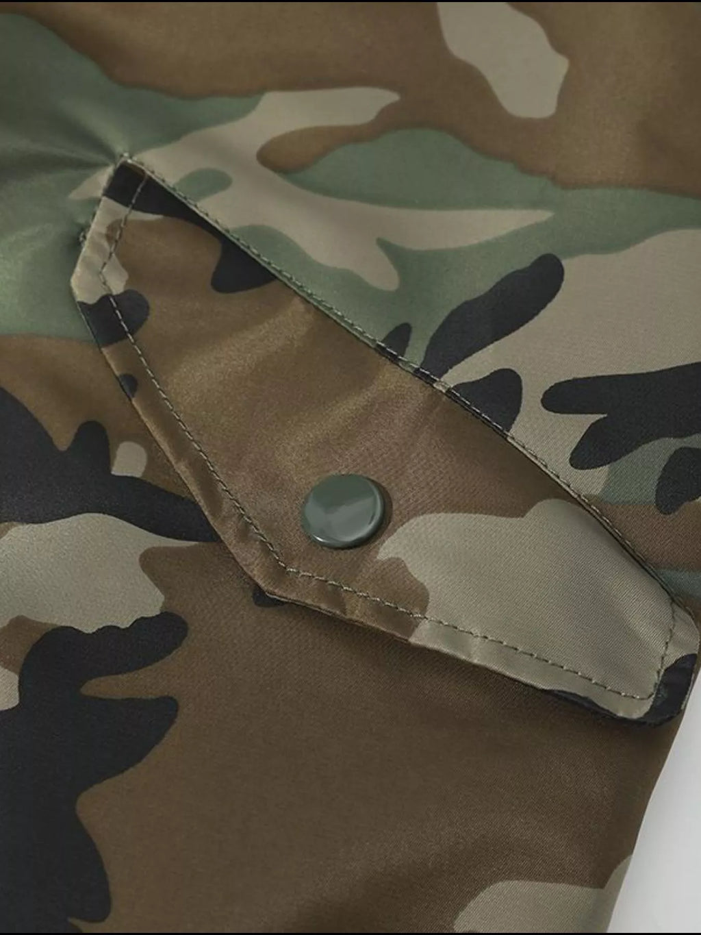 Men's Plus Size Zip Up Camouflage Bomber Jacket
